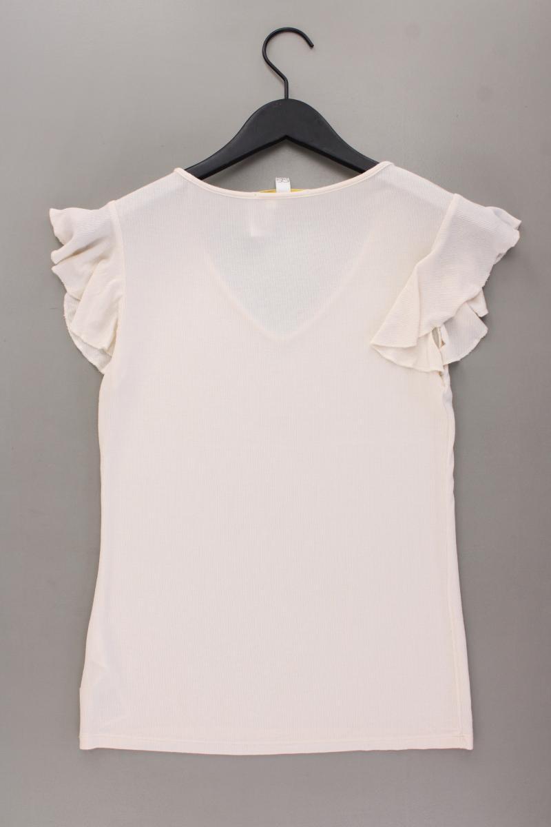 QS by s.Oliver Shirt mit V-Ausschnitt Gr. M neuwertig Kurzarm creme aus Modal