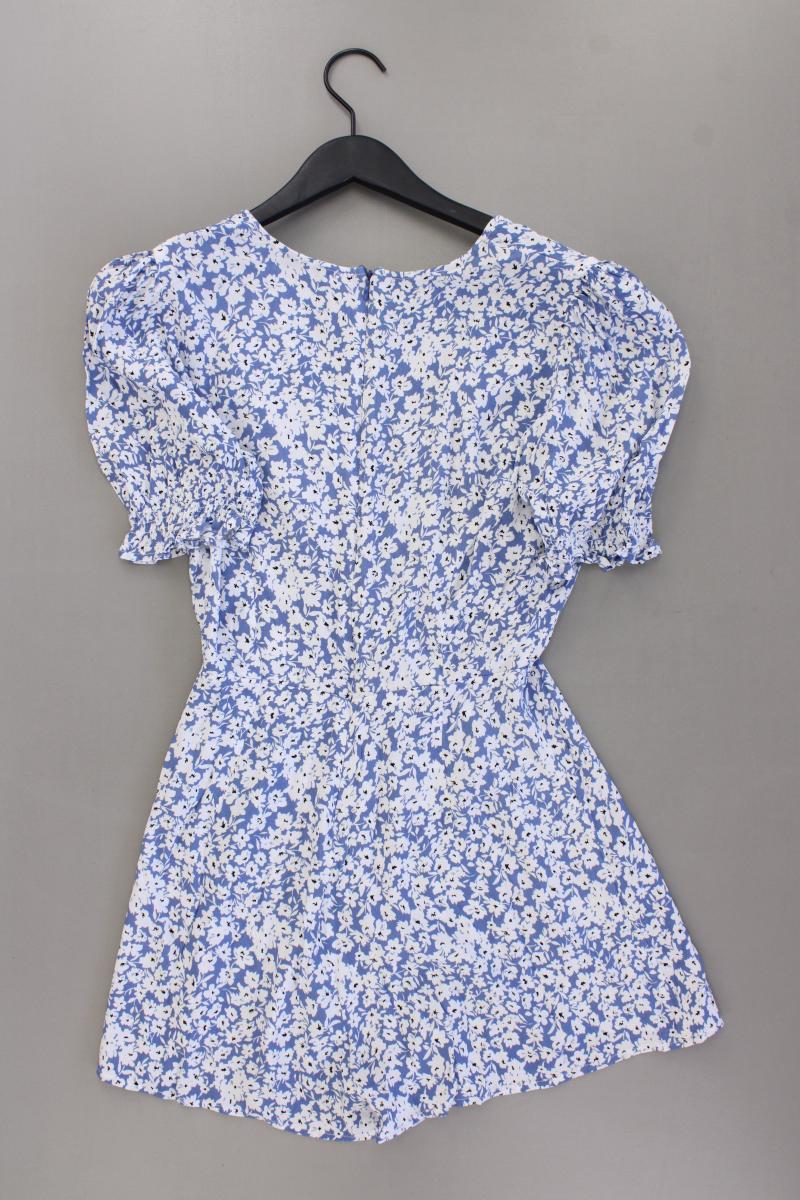 About You Kurzer Jumpsuit Gr. 38 mit Blumenmuster blau aus Viskose