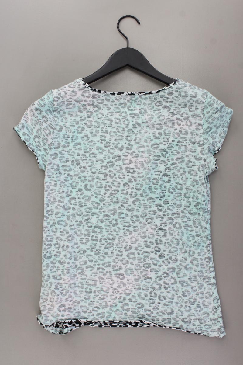 Timezone Printshirt Gr. XS mit Tierdruck Kurzarm türkis aus Baumwolle