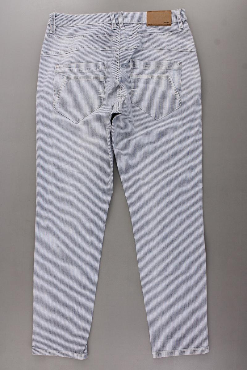 Opus Hose Gr. 36 gestreift Modell Letty blau aus Baumwolle