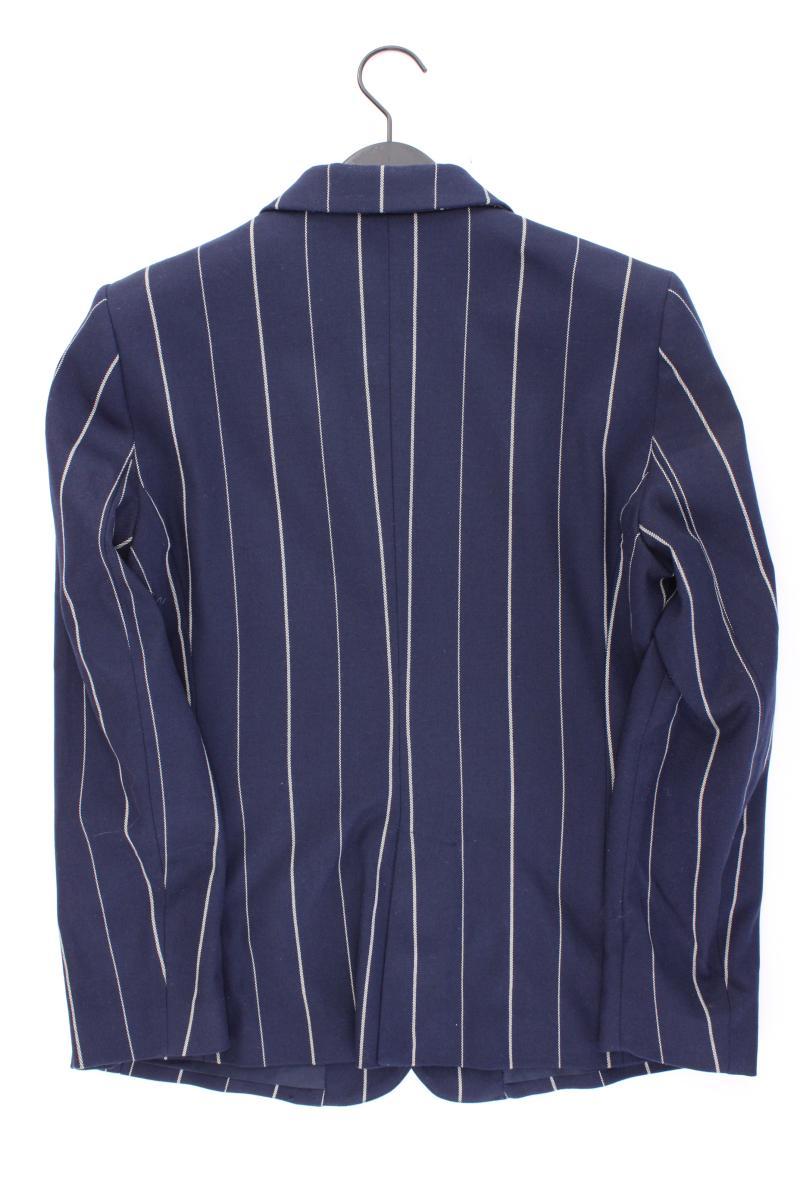 Mango Longblazer Gr. 44 gestreift blau aus Polyester