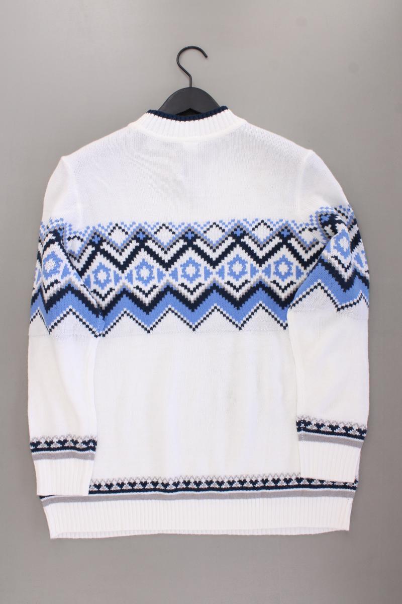 Grobstrickpullover Gr. 46 mit Faire-Isle-Muster neuwertig creme aus Polyacryl