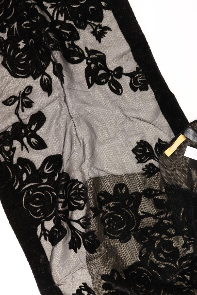 Biba Schal mit Blumenmuster schwarz aus Viskose