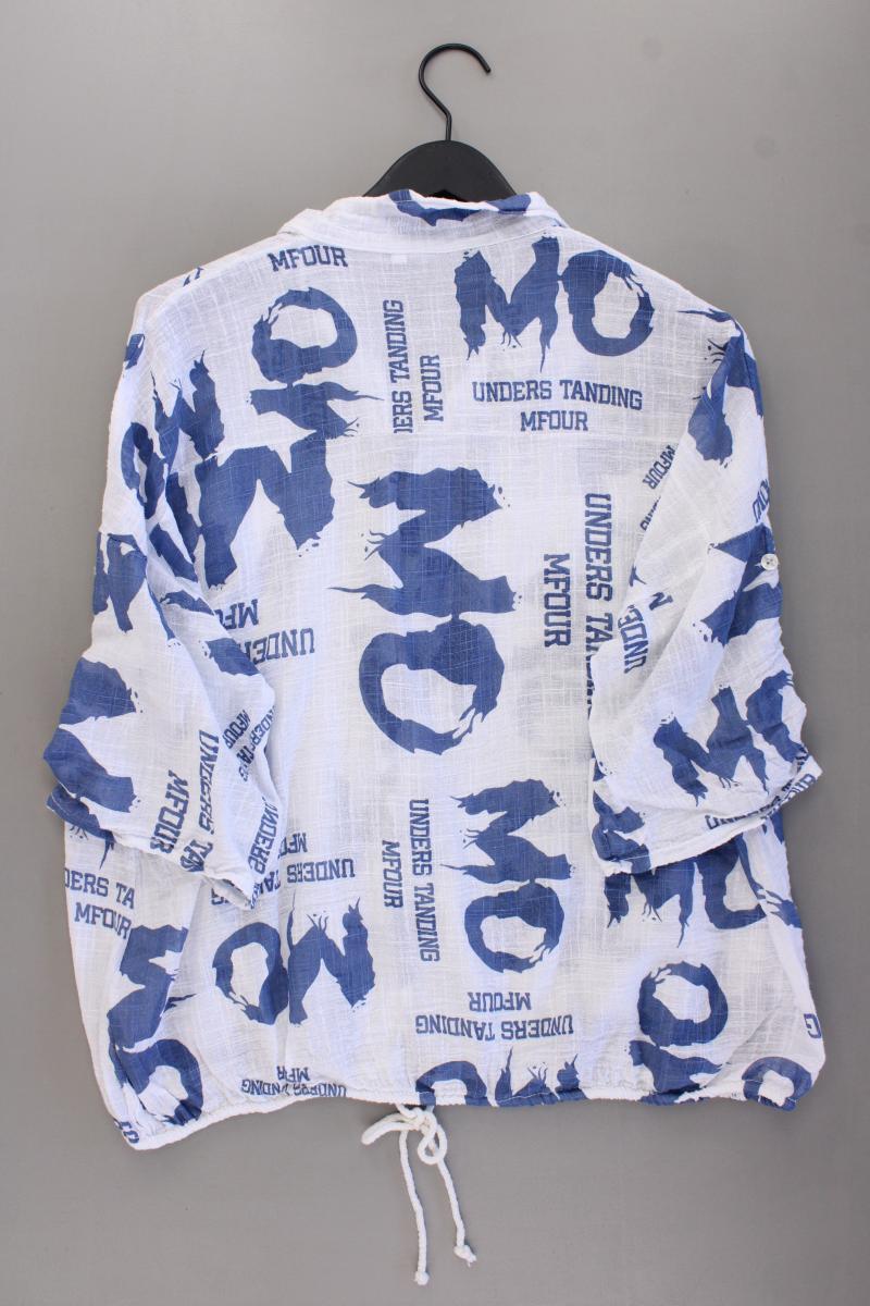 Liberty Kurzarmbluse Gr. XXL blau aus Baumwolle