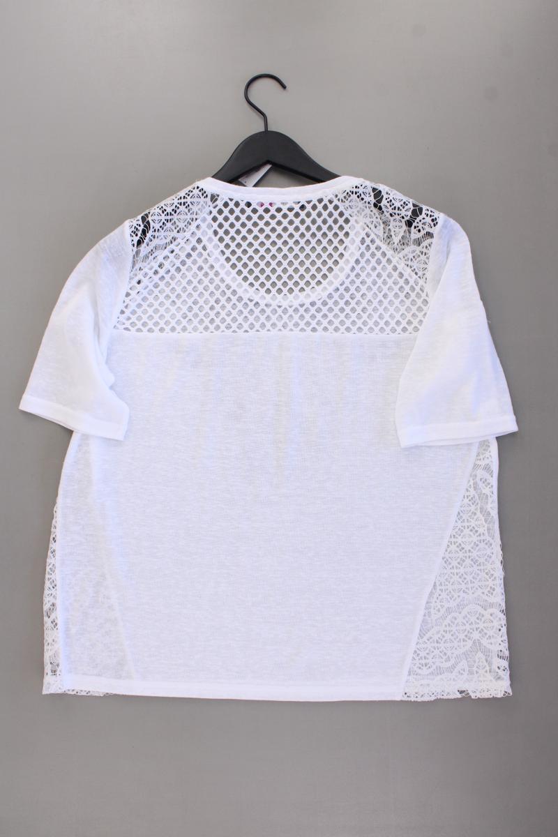 estelle jolie T-Shirt Gr. 46 neuwertig Kurzarm weiß aus Polyester