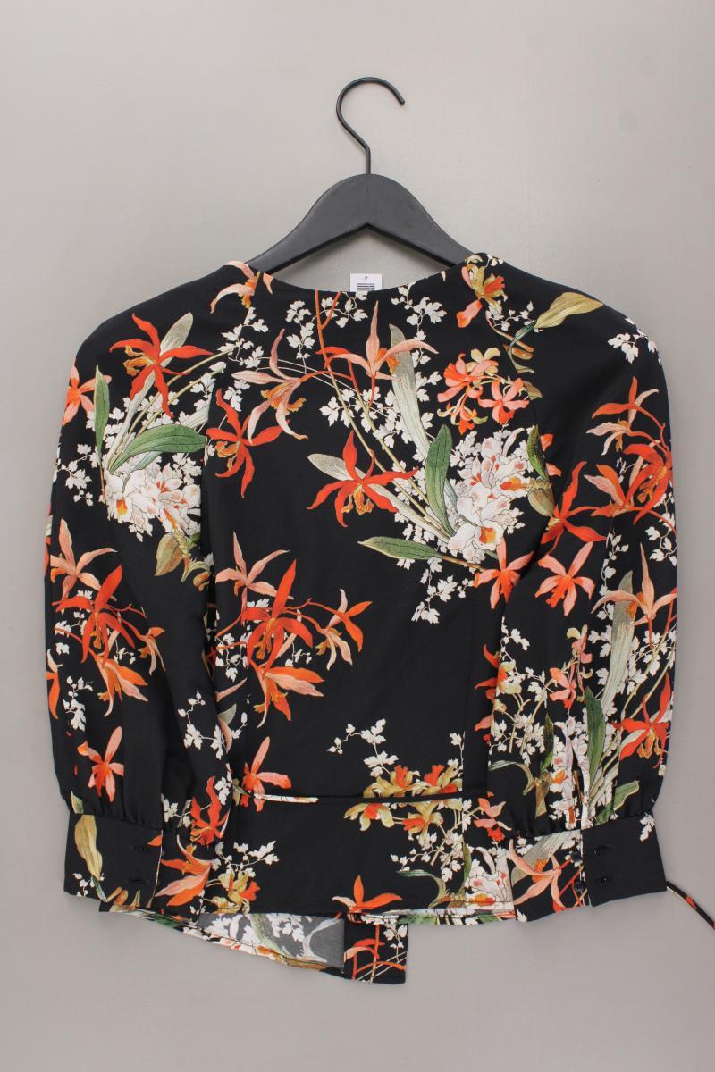 Mango Wickelbluse Gr. S mit Blumenmuster 3/4 Ärmel mehrfarbig