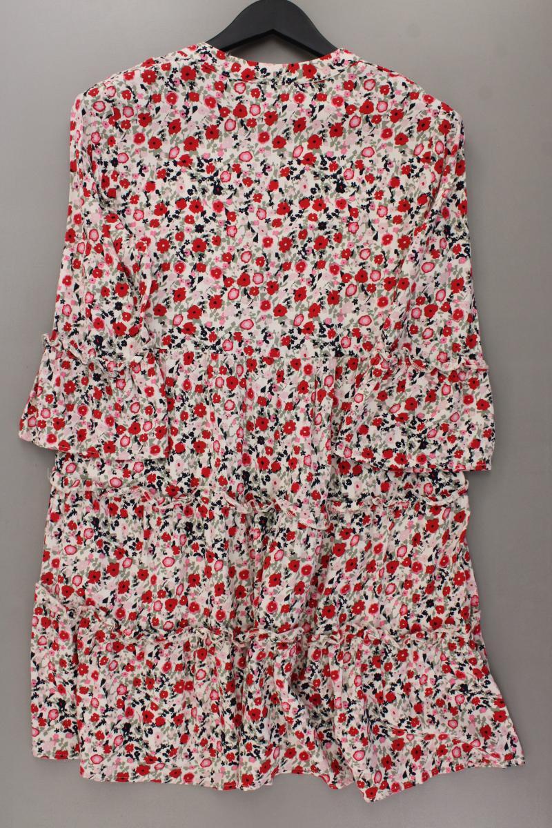 Vero Moda Sommerkleid Gr. M mit Blumenmuster 3/4 Ärmel rot aus Viskose