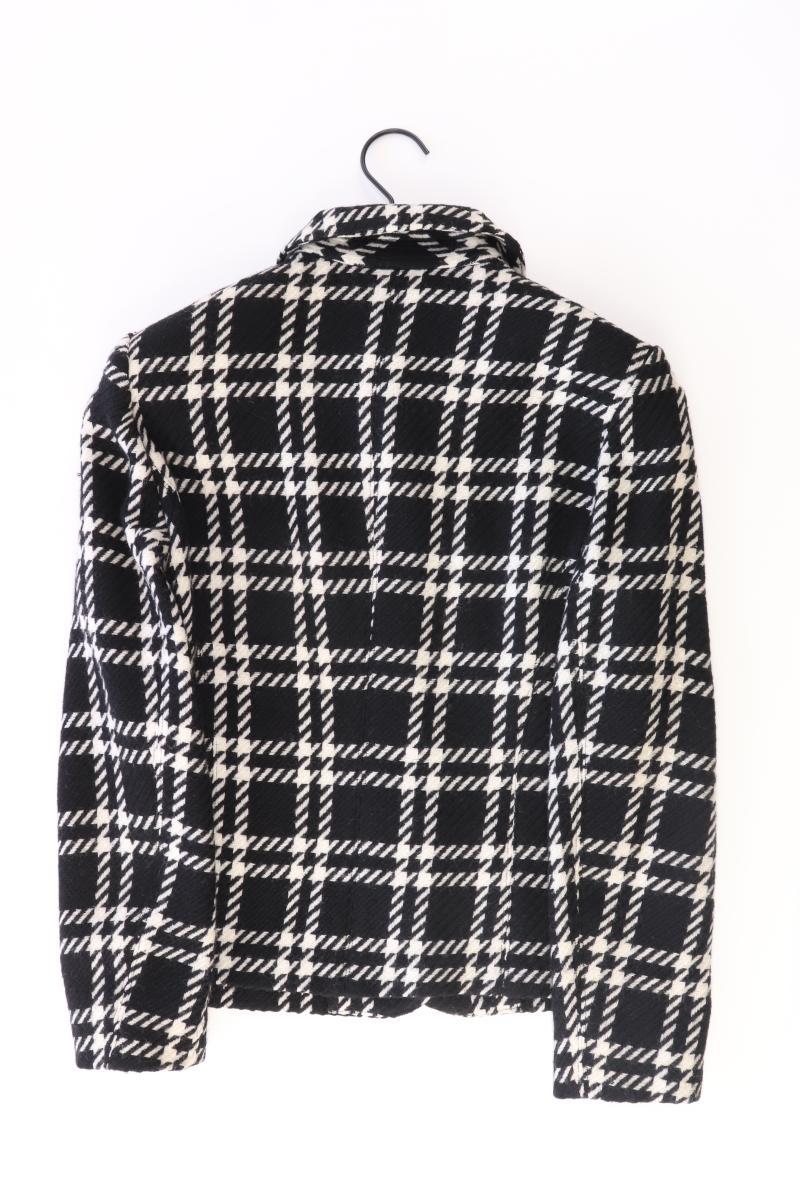 Verse Wolljacke Gr. 36 geometrisches Muster schwarz aus Schurwolle