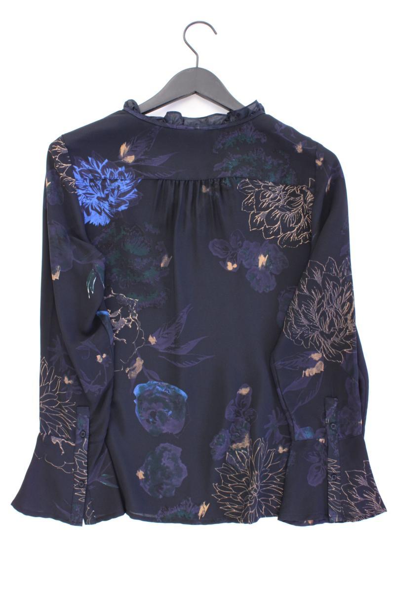 Carolina Belle Bluse Gr. S mit Blumenmuster Langarm blau