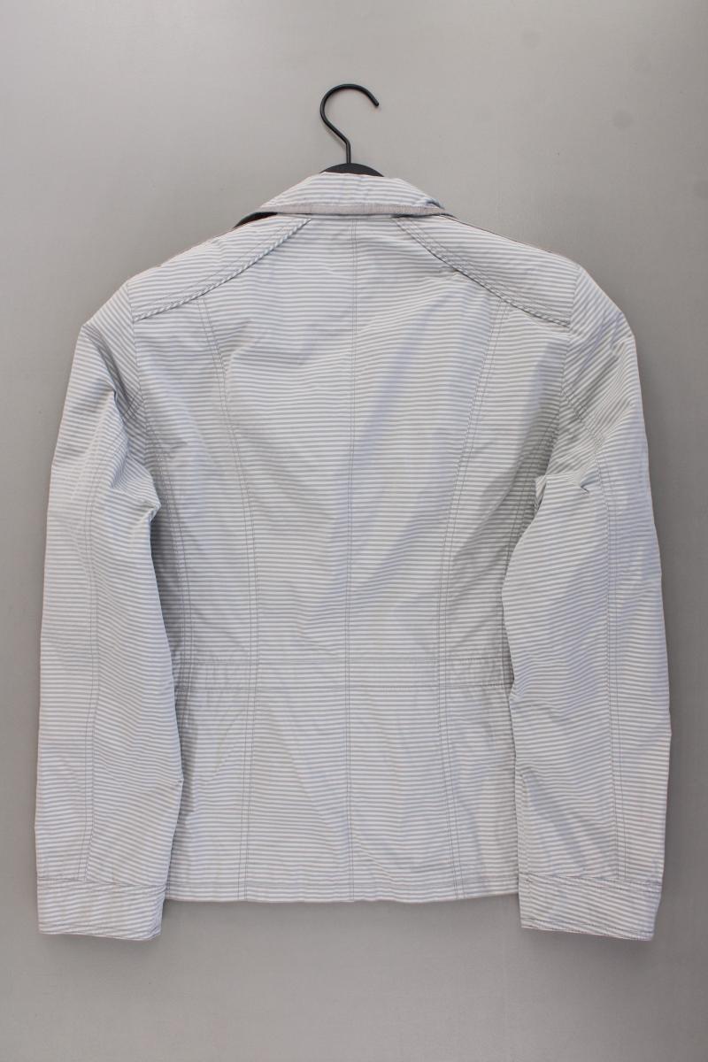 BARBARA LEBEK Übergangsjacke Gr. 40 gestreift grau aus Polyester