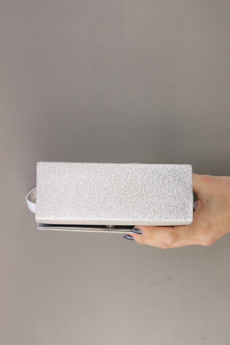 Henkeltasche mit Glitzer silber