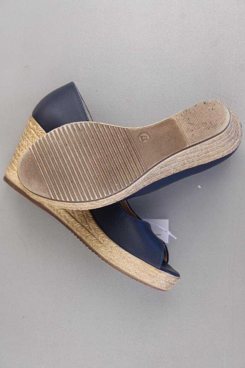 Origini Studio Keilsandaletten Gr. 37 blau aus Leder