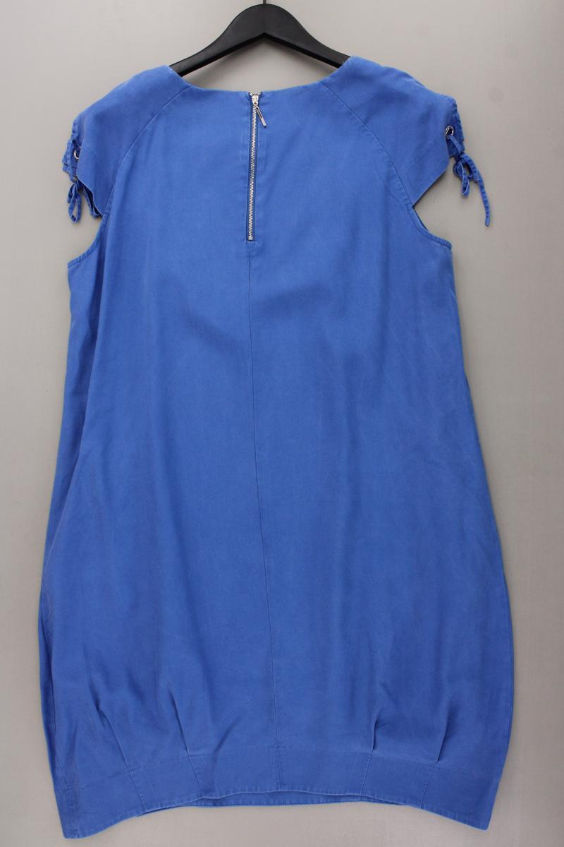 Kurzarmkleid Gr. 44 blau aus TENCEL