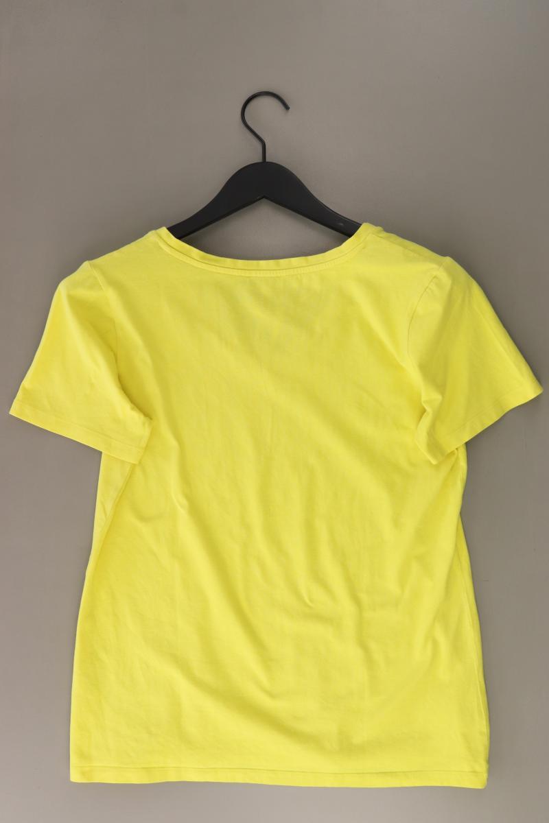 Street One Shirt mit V-Ausschnitt Gr. 42 Kurzarm gelb aus Baumwolle