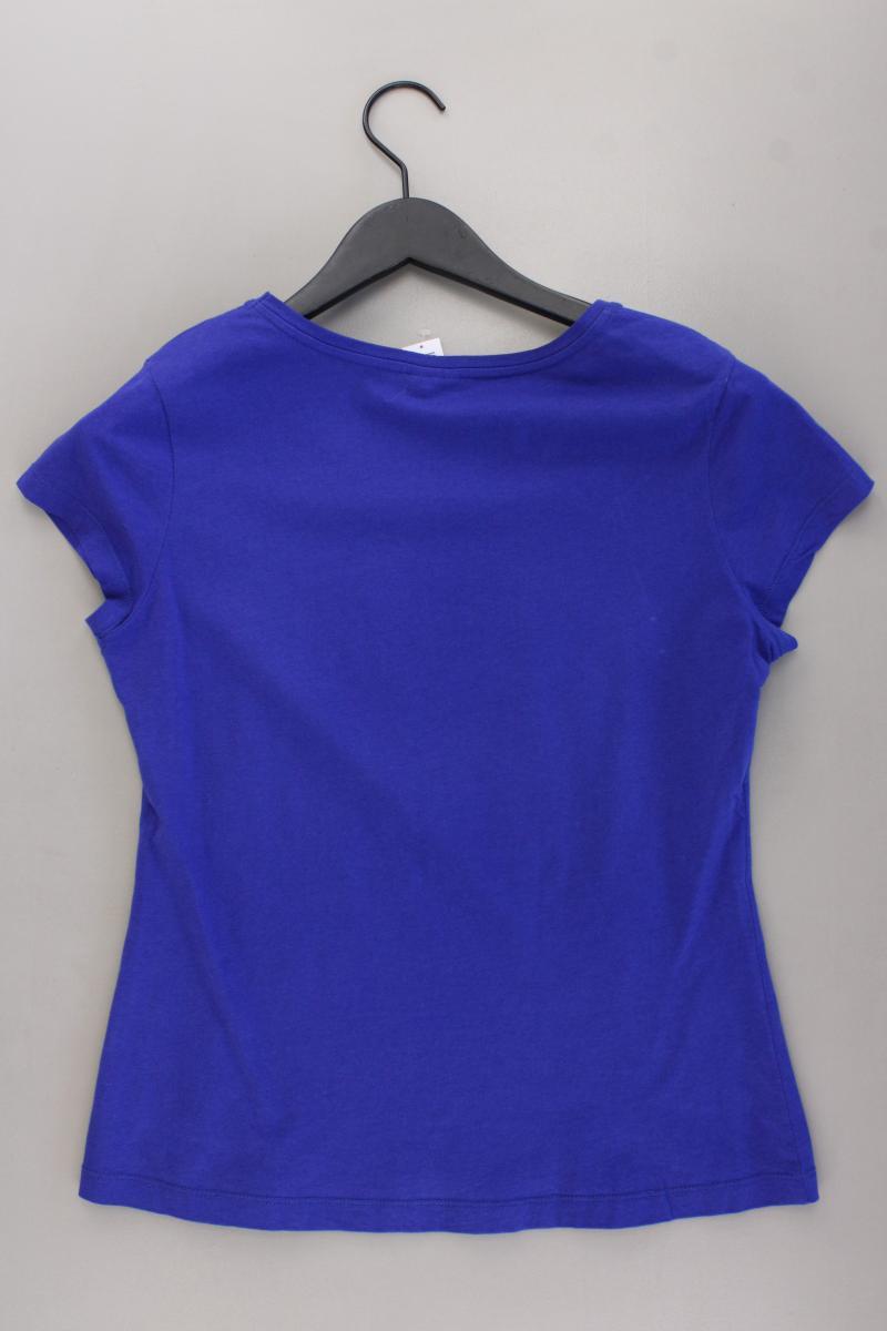 Street One T-Shirt Gr. 38 Kurzarm mit Pailletten blau