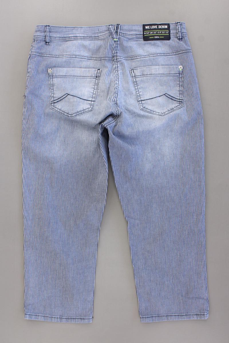 Cecil 7/8 Hose Gr. W30 gestreift Modell Starlett blau aus Baumwolle