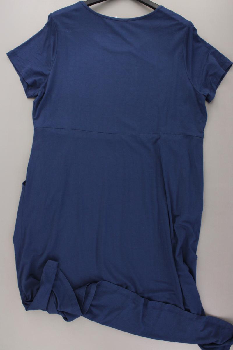 Linea Tesini Jerseykleid Gr. 50 Kurzarm blau aus Viskose