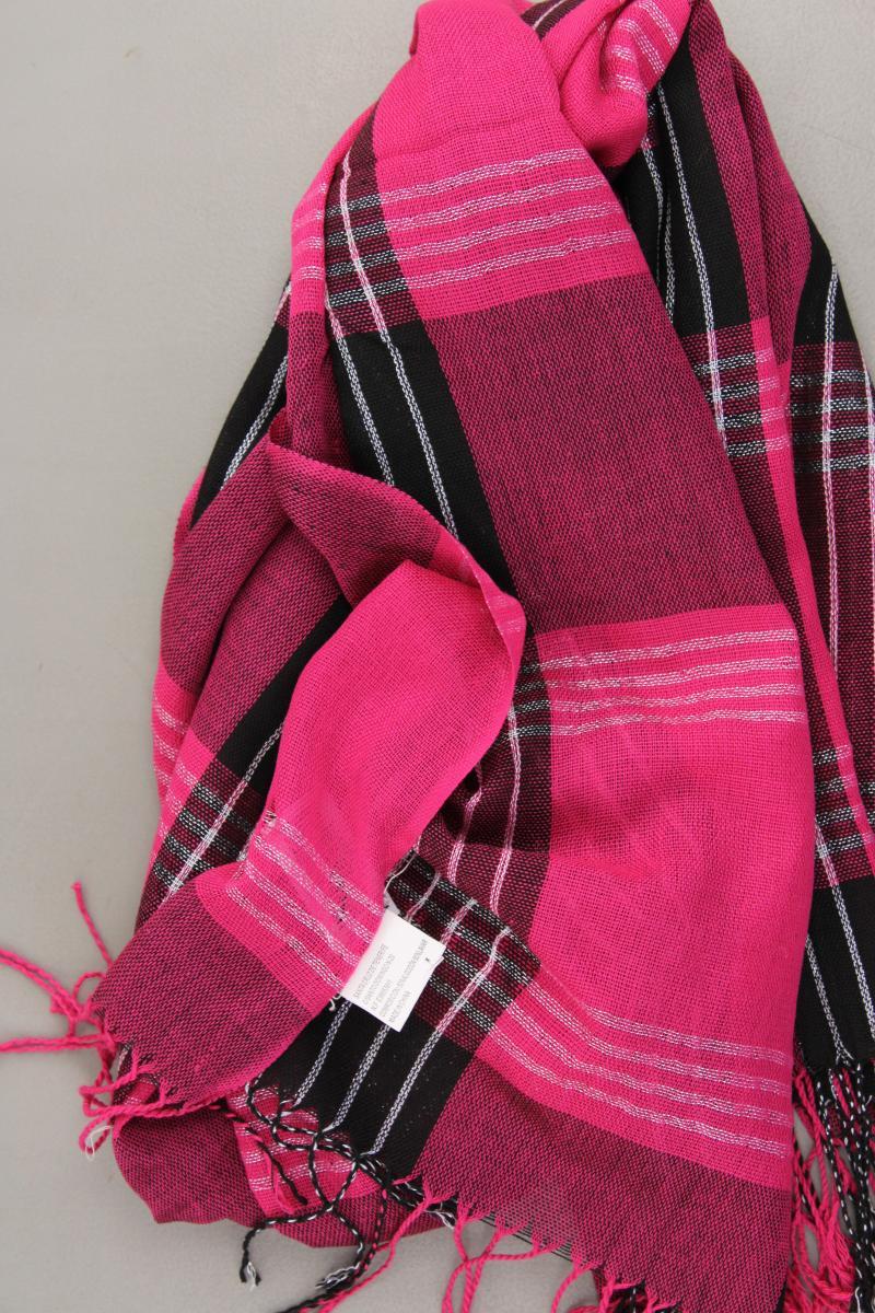 Schal kariert pink aus Baumwolle