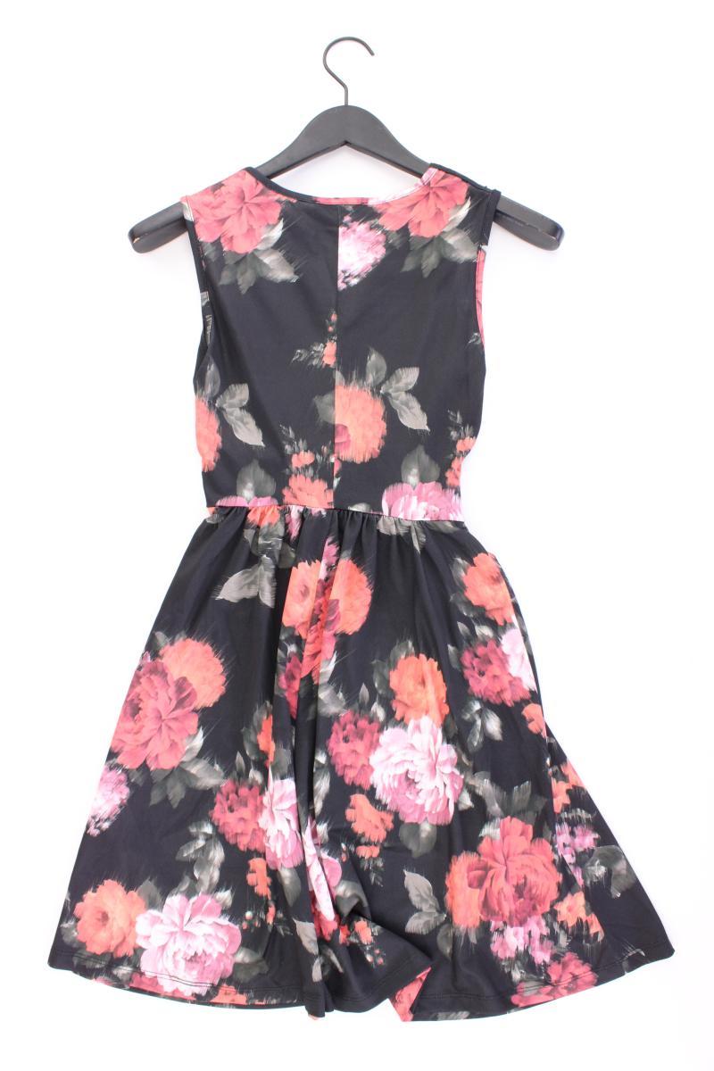 Anna Field Stretchkleid Gr. XS mit Blumenmuster Ärmellos schwarz aus Polyester
