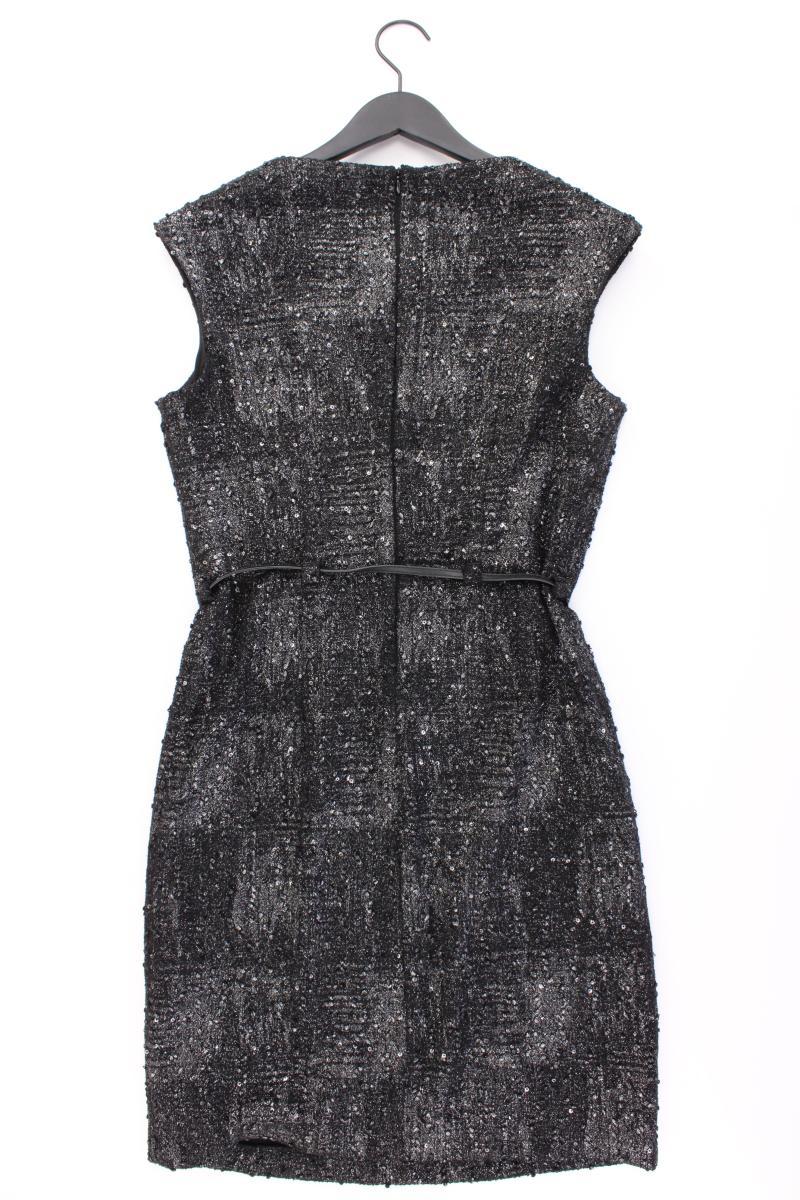 Esprit Bleistiftkleid Gr. L neuwertig mit Gürtel Kurzarm grau aus Polyester