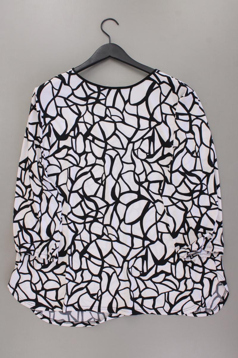 Couture Line Classic Bluse Gr. 50 geometrisches Muster 3/4 Ärmel schwarz