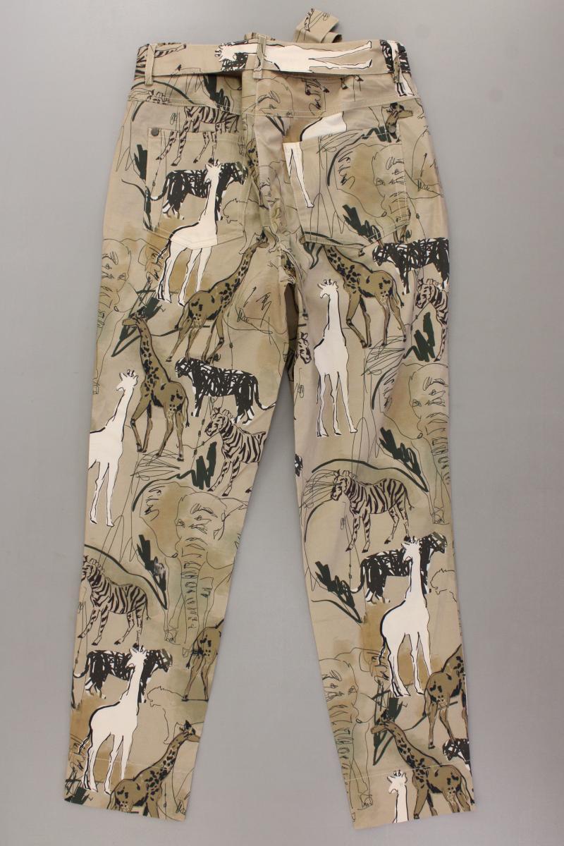 Alba Moda Hose Gr. 36 mit Gürtel braun aus Baumwolle