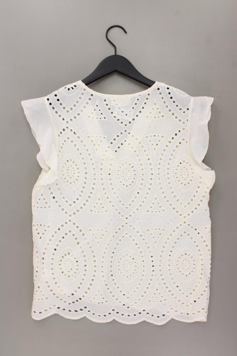 ViCOLO Kurzarmbluse Gr. M creme aus Baumwolle