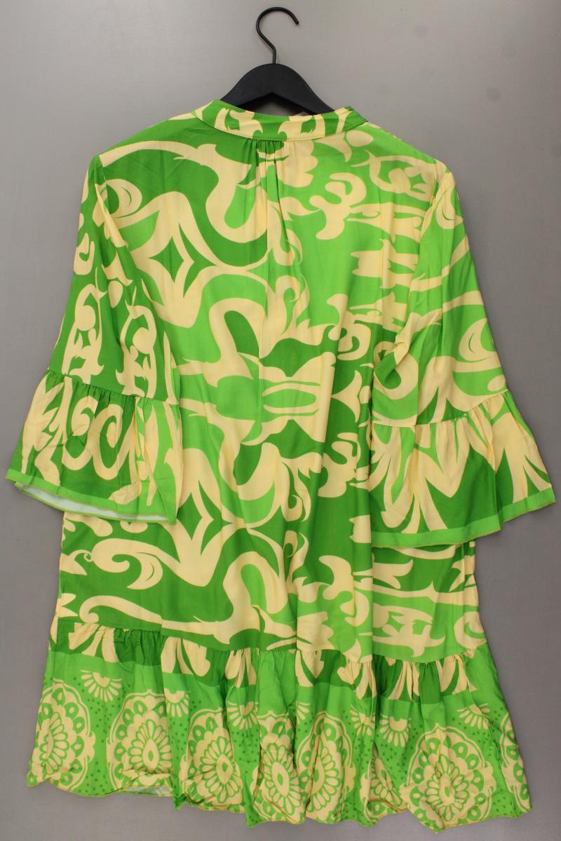 Made in Italy Sommerkleid Gr. OneSize neuwertig 3/4 Ärmel grün aus Viskose