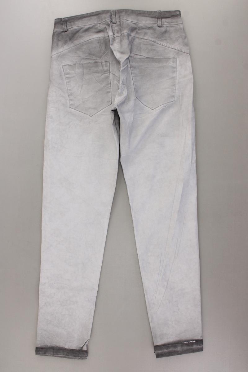 Made in Italy Hose Gr. M neuwertig mit Glitzer silber aus Baumwolle
