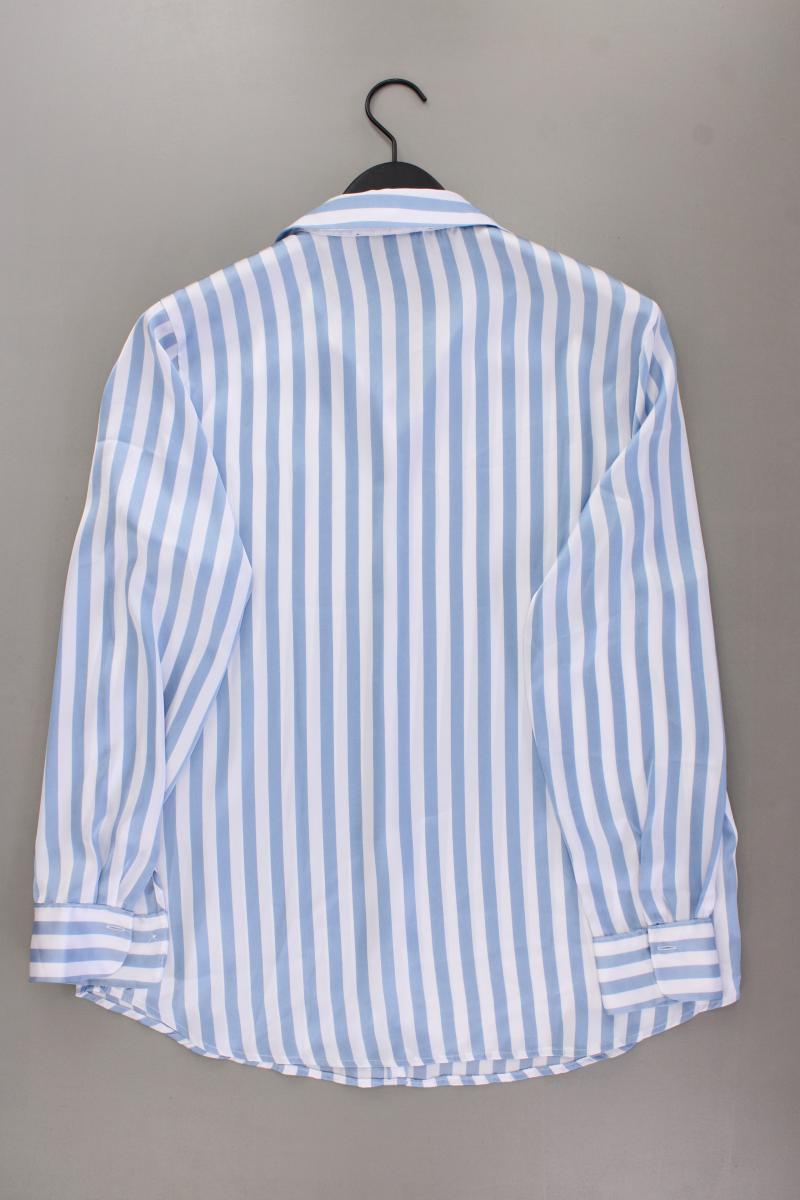Via Cortesa Langarmbluse Gr. 44 gestreift neuwertig blau aus Polyester