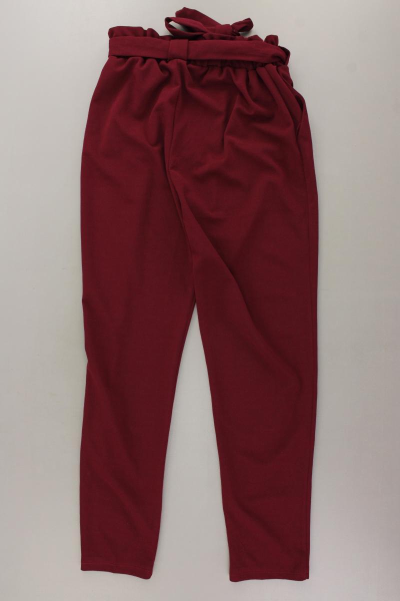 Stoffhose Gr. S neuwertig mit Gürtel rot aus Polyester