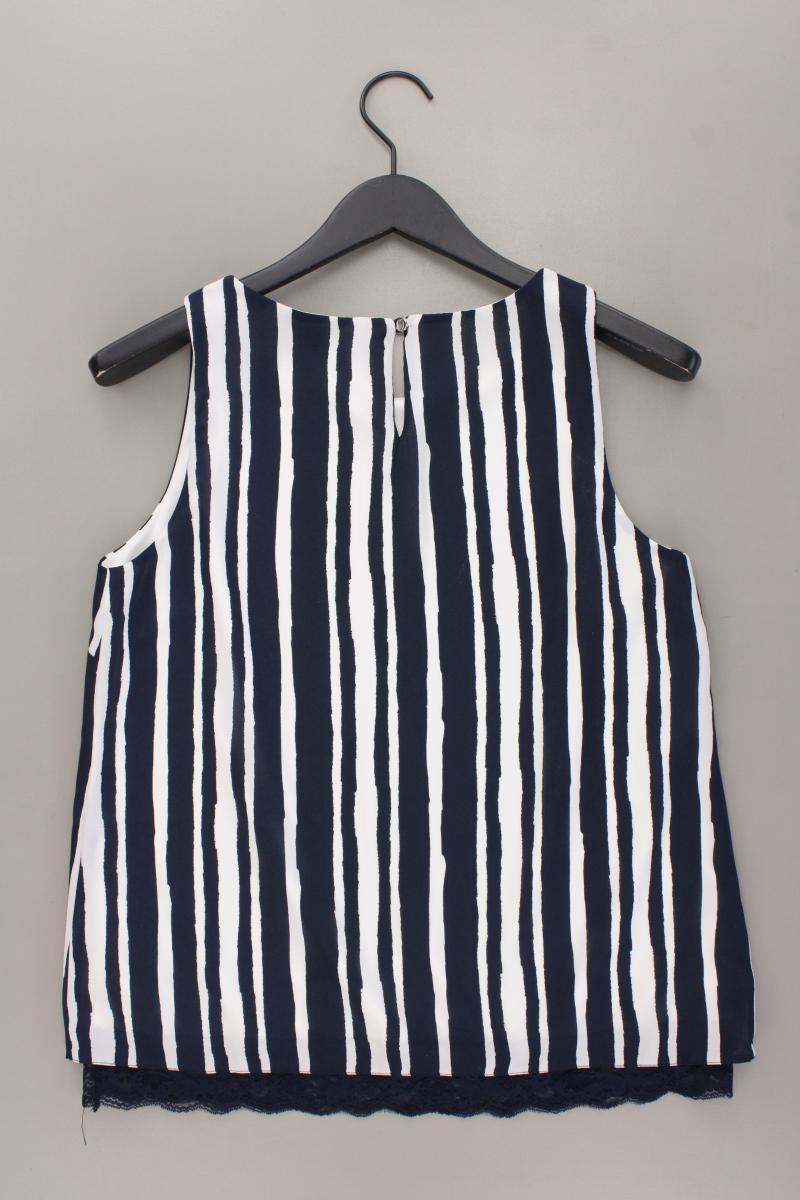 mercer&madison Ärmellose Bluse Gr. 38 gestreift blau aus Polyester