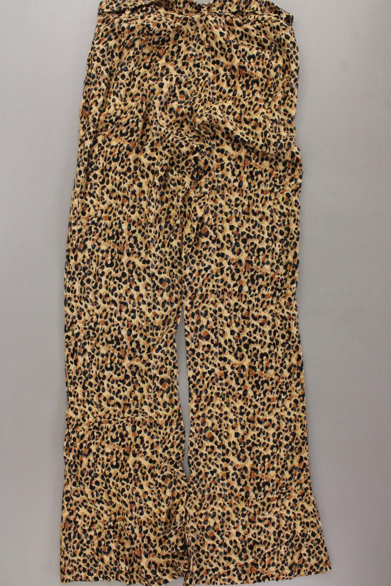 COLOURFUL REBEL Stoffhose Gr. XS mit Tierdruck mit Gürtel braun aus Viskose