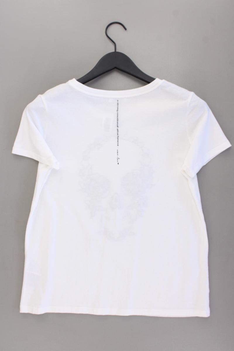 Street One Printshirt Gr. 36 neuwertig Kurzarm weiß aus Baumwolle