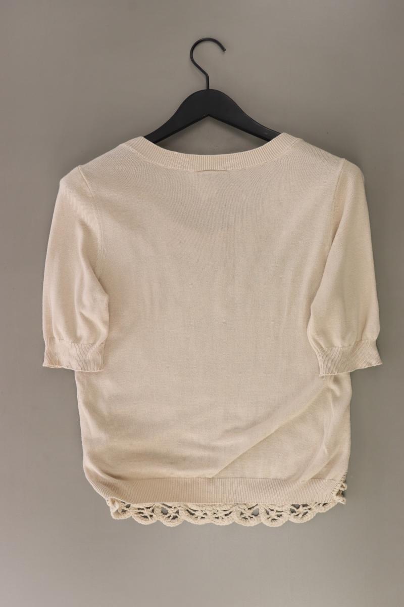 DIDI Strickshirt Gr. M Kurzarm creme aus Baumwolle
