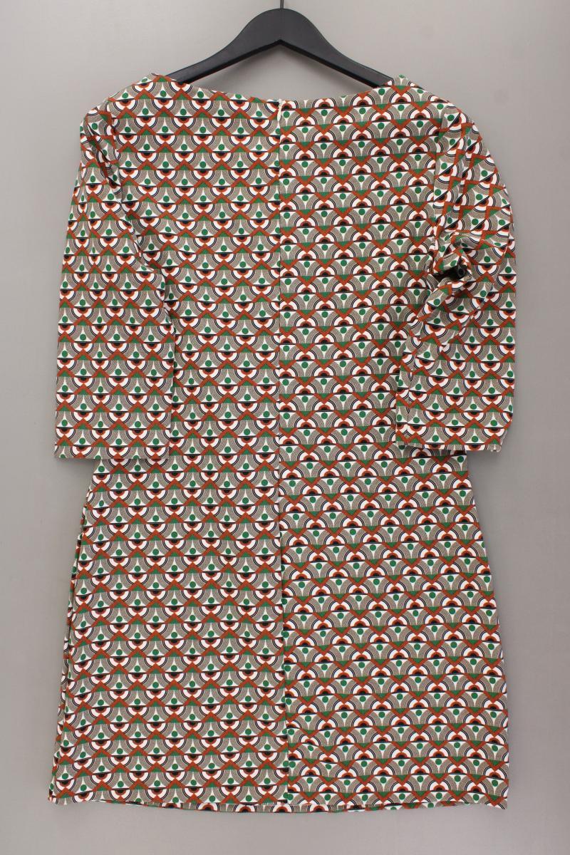 Midikleid Gr. L geometrisches Muster 3/4 Ärmel mehrfarbig aus Polyester