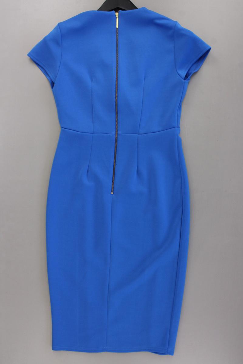 Closet. Bleistiftkleid Gr. UK 12 (M) Kurzarm blau aus Polyester