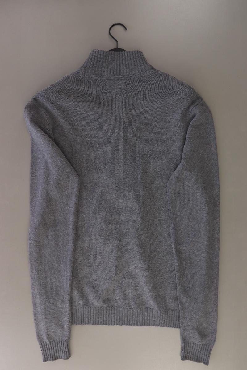 !Solid Strickjacke für Herren Gr. S Langarm grau aus Baumwolle