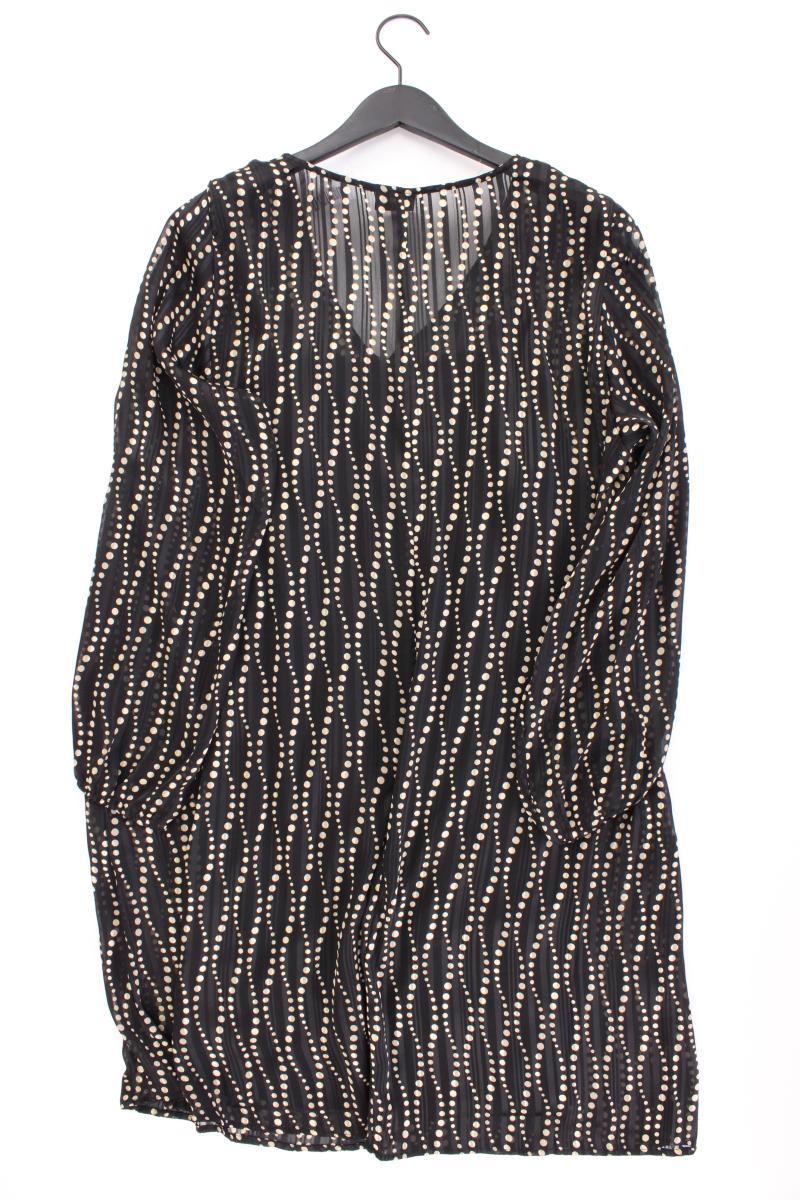Zizzi Langarmkleid Gr. 48 gepunktet schwarz