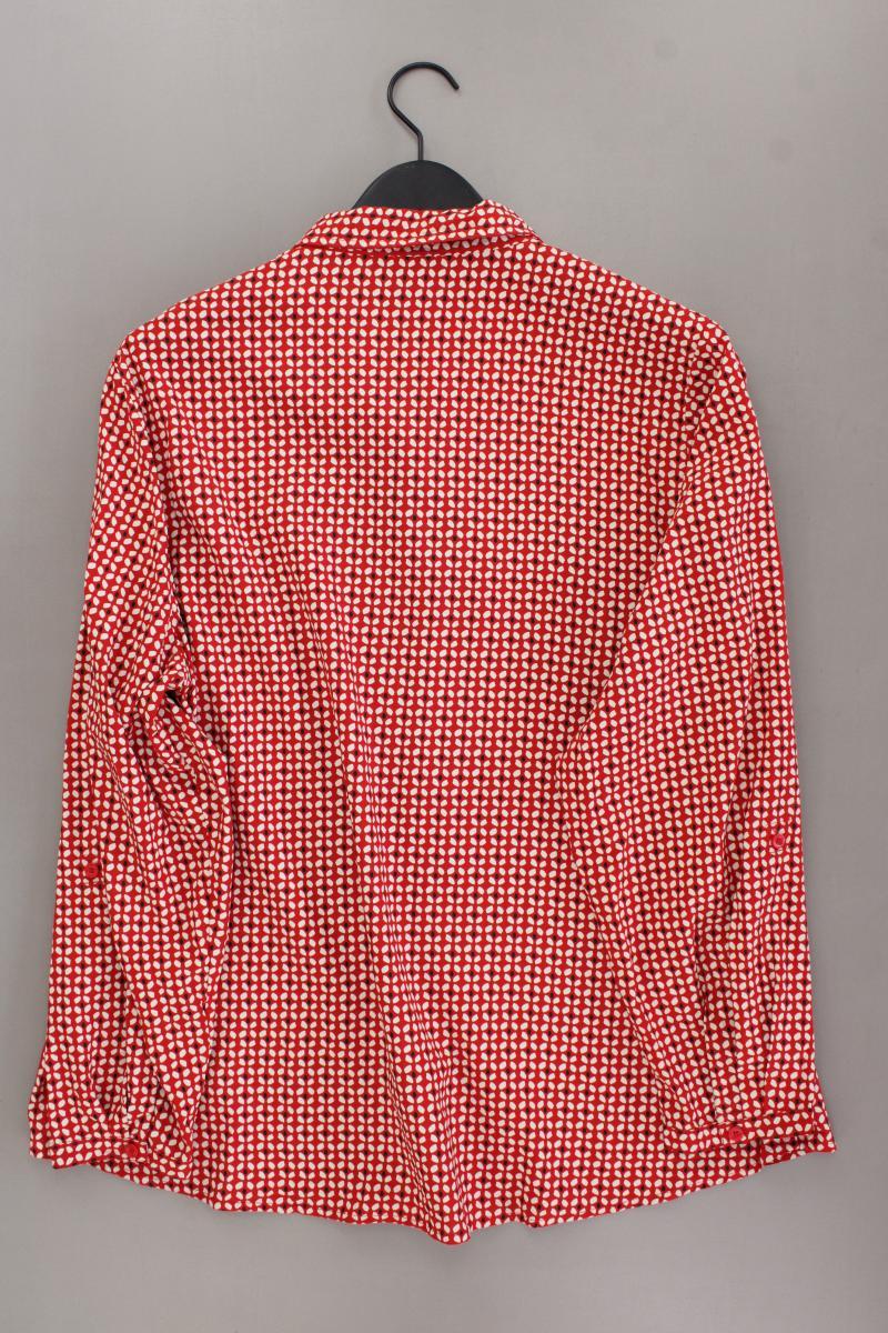 Gina Benotti Bluse Gr. 48/50 geometrisches Muster Langarm rot