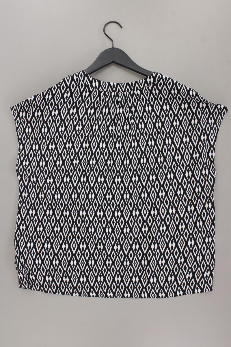 Street One Kurzarmbluse Gr. 40 geometrisches Muster schwarz aus Viskose