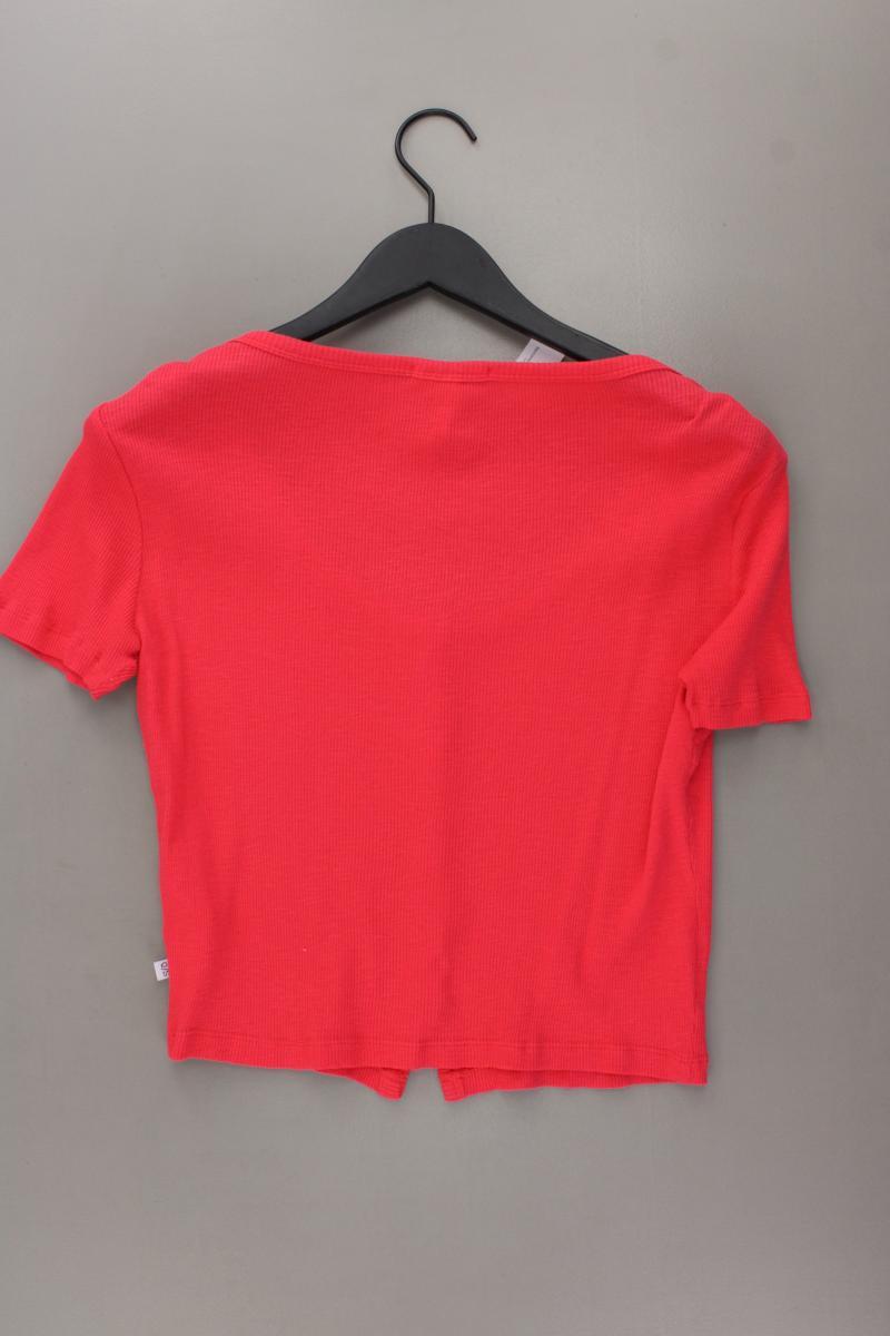 QS by s.Oliver Cropped Shirt Gr. M neuwertig Kurzarm rot aus Baumwolle