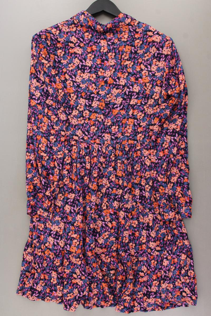 Pieces Langarmkleid Gr. S mit Blumenmuster mehrfarbig aus Viskose