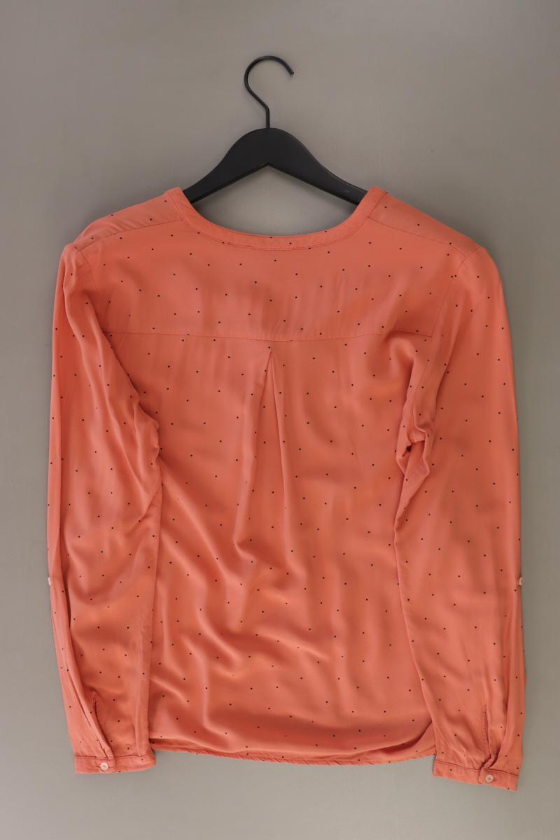 Esprit Langarmbluse Gr. 40 gepunktet orange