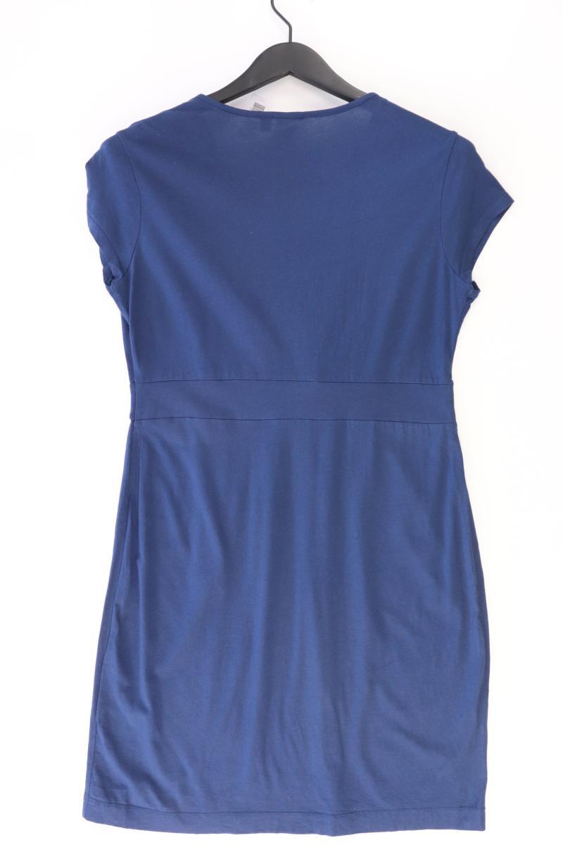 Esprit Kurzarmkleid Gr. L blau aus Baumwolle