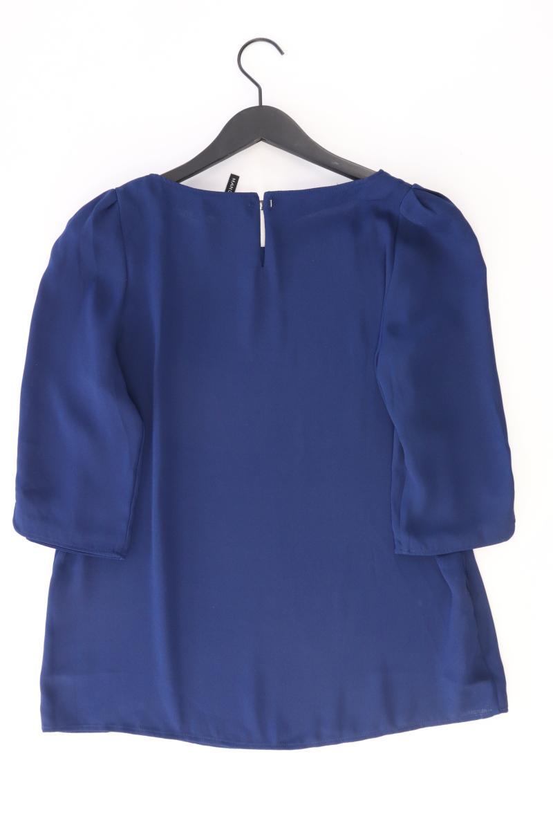 Mango Regular Bluse Gr. L 3/4 Ärmel blau aus Polyester