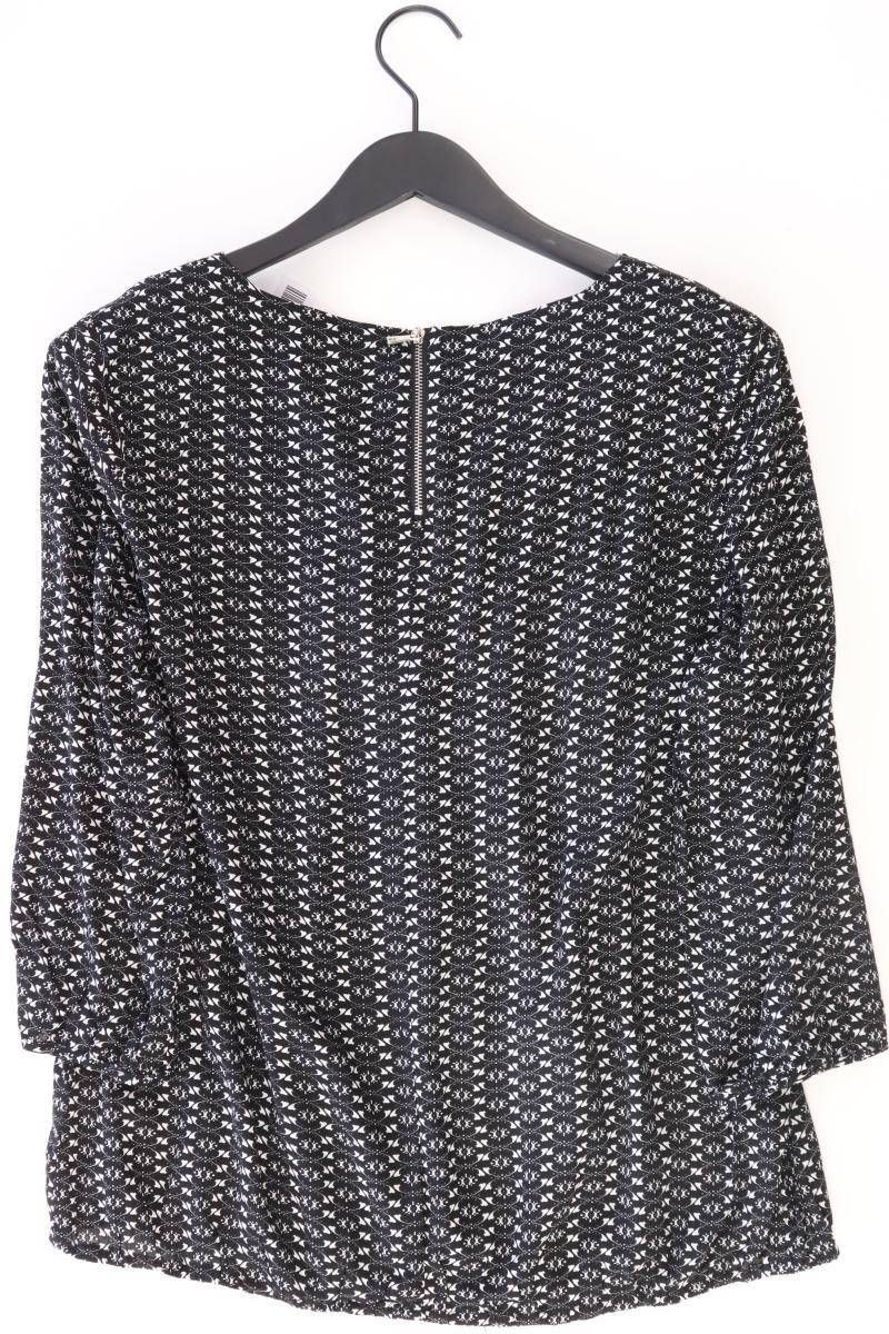 Smashed Lemons Langarmbluse Gr. L mit Blumenmuster schwarz aus Rayon