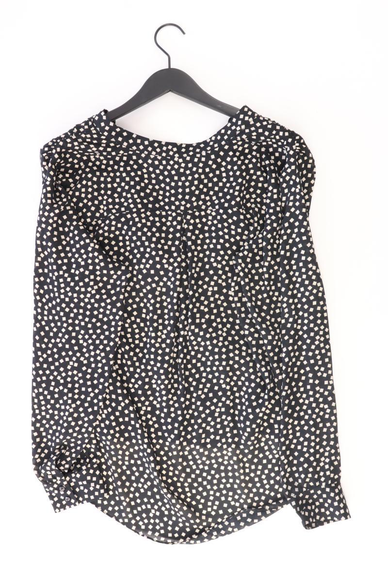 Patrizia Dini Langarmbluse Gr. XL mit Rautenmuster schwarz