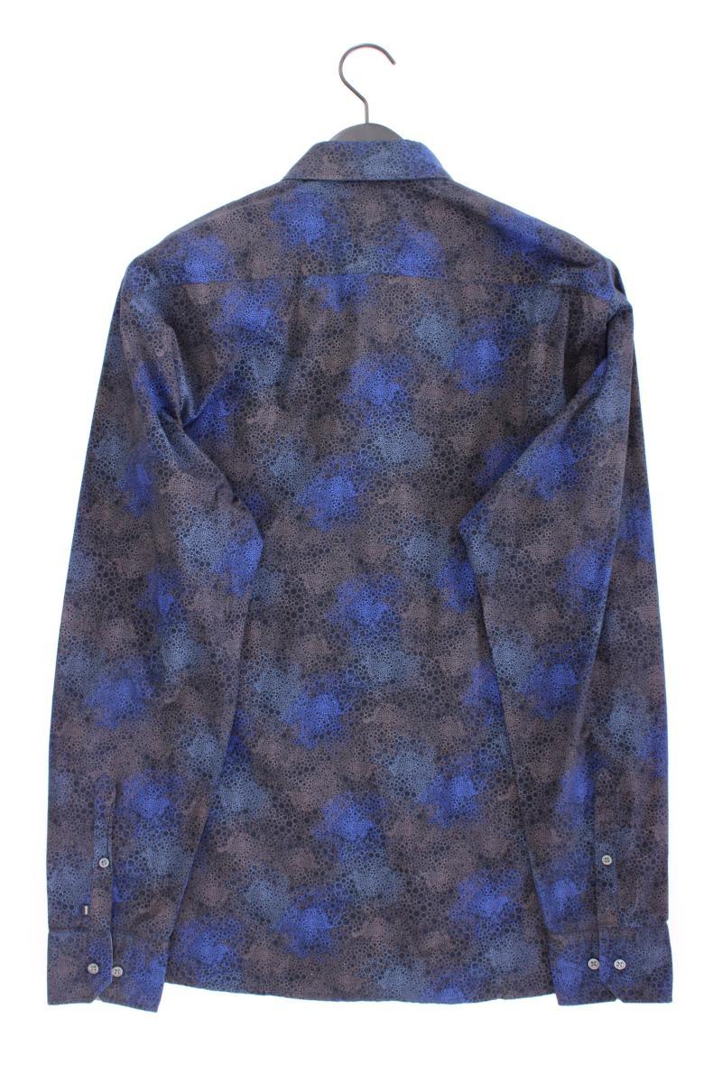 Pure Hatico Langarmhemd für Herren Gr. Hemdgröße 41/42 blau aus Baumwolle