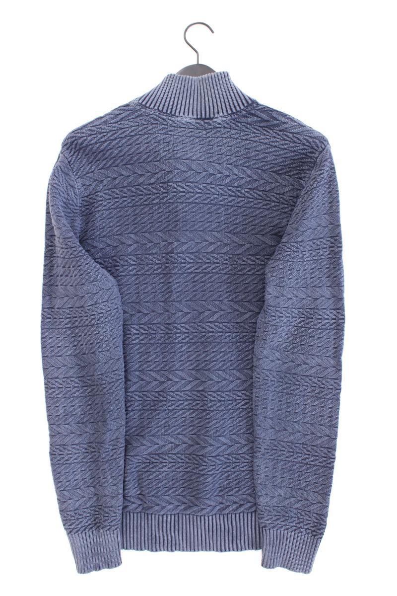 Garcia Jeans Feinstrickpullover für Herren Gr. L blau aus Baumwolle